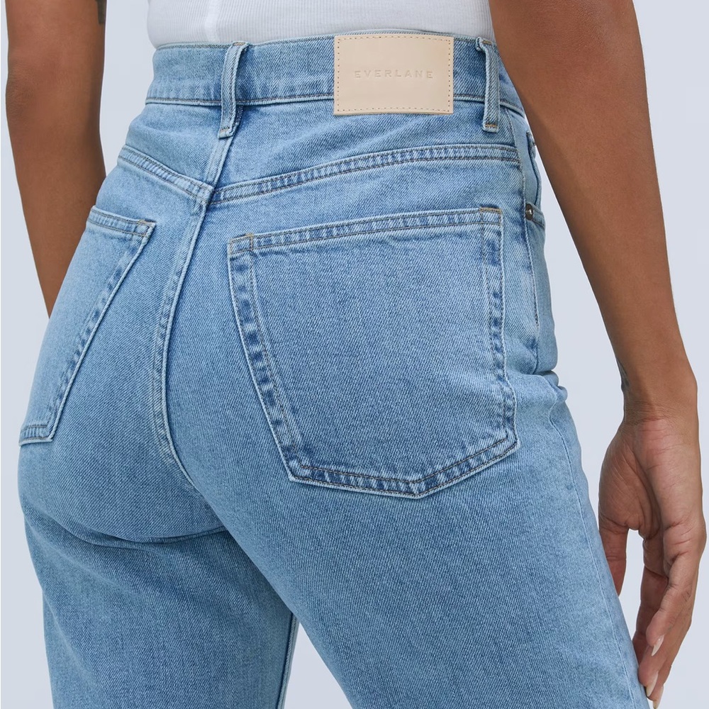 Everlane Way-High Jeans in Light Indigo Wash